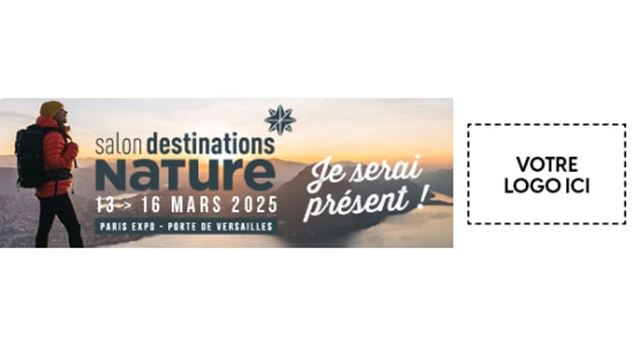 Visuel pour annoncer sa présence au salon Destinations Nature