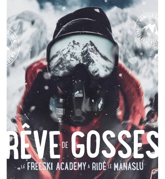 L'affiche de film "Rêve de gosses" avec un skieur 