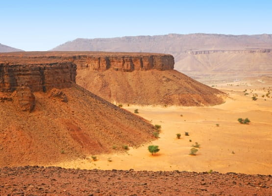 Le Sahara et le Sahel entre les dunes de sable, vastes plateaux et oasis